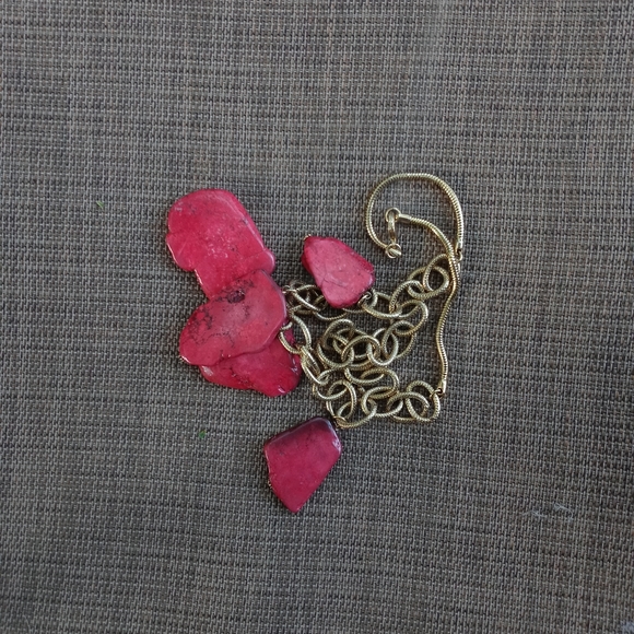 🌞🎀 Bibi NECKLACE🩸Red Coral Stones - Picture 3 of 6